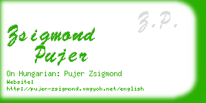 zsigmond pujer business card